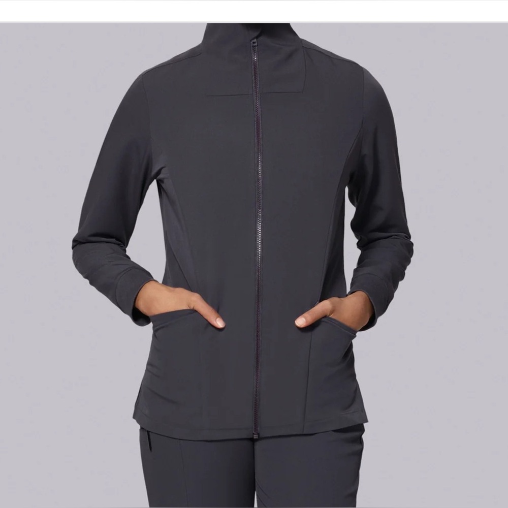 Gray Zip-Up Jacket scrub